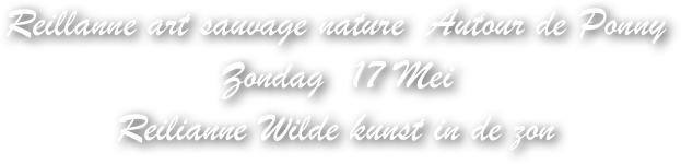  Reillanne art sauvage nature  Autour de Ponny
                        Zondag   17 Mei
             Reilianne Wilde kunst in de zon